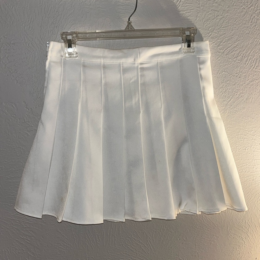 White Pleated Skirt